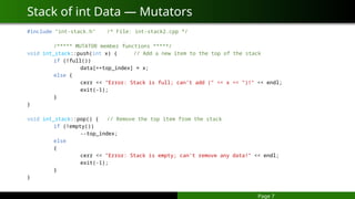 Concept to use Stack in C++ Programming Language | PPTX