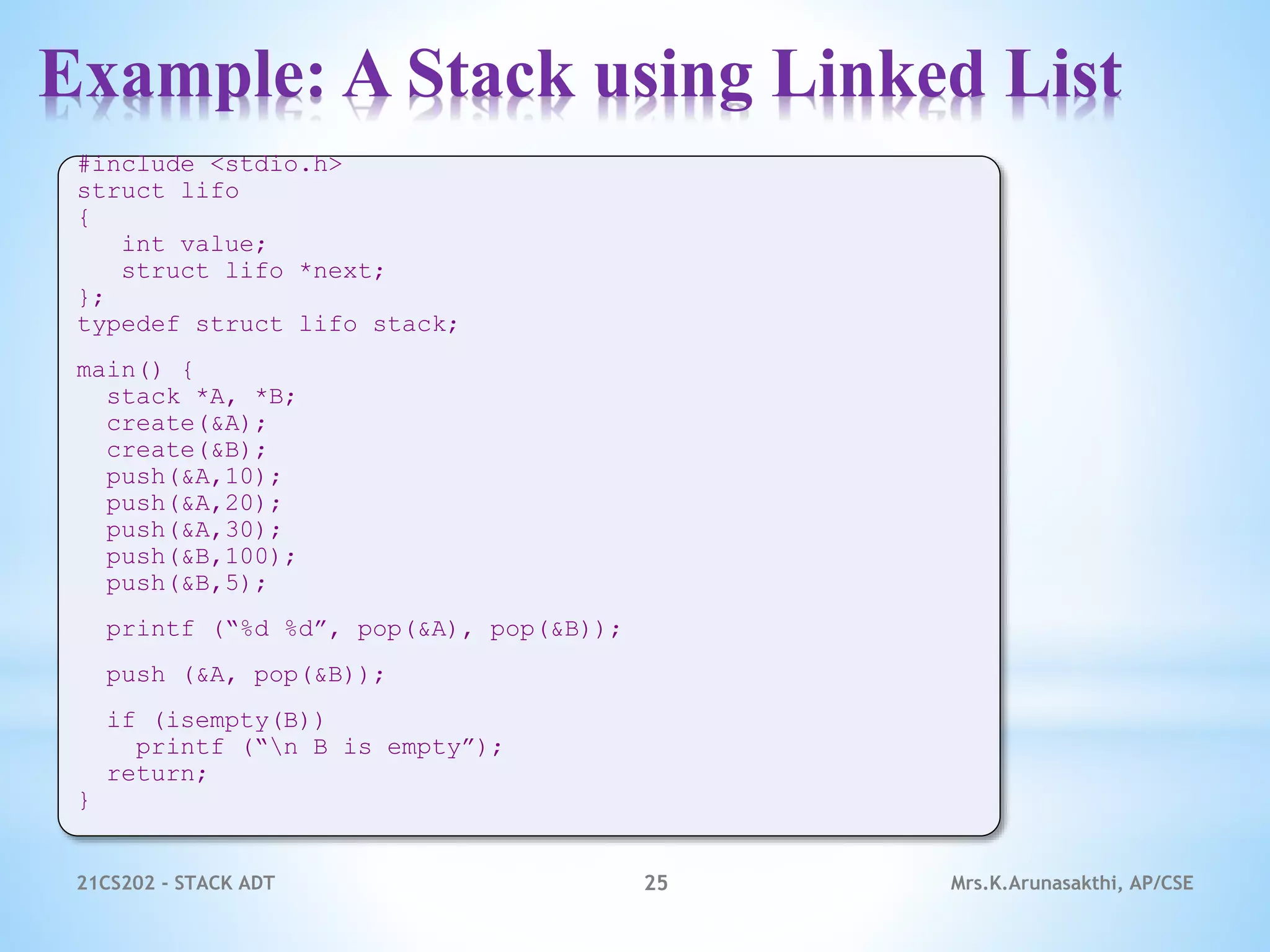 Stack ADT | PPT