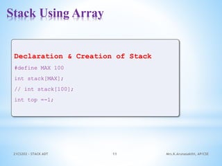 Stack ADT | PPTX