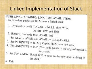 Linked Implementation of Stack
 