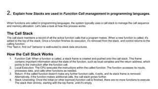 STACK 20 INTERVIEW QUESTIONS and answers.pptx | Programming Languages ...