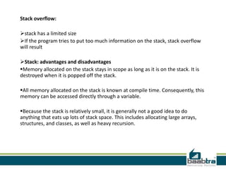 Stack and heap | PPTX