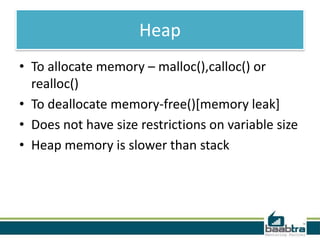 Stack and heap | PPTX