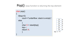 Stack and its applications | PPTX
