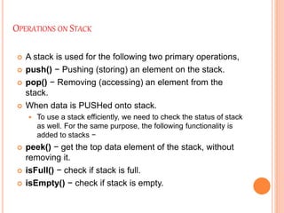 Stack and its operations | PPTX