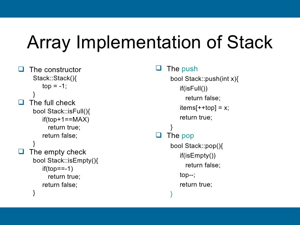 Stack and queue