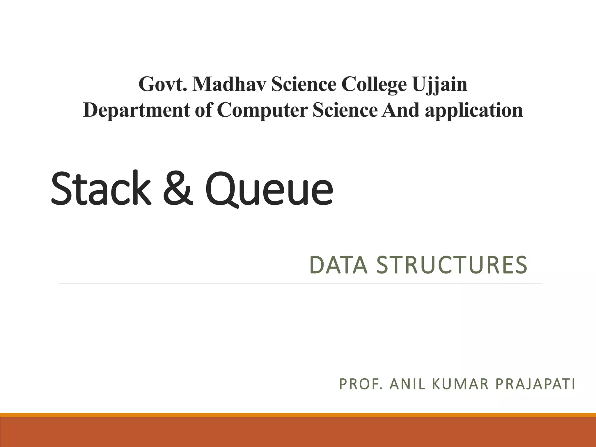Stack and queue | PPT