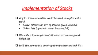 Stack and Queue | PPT