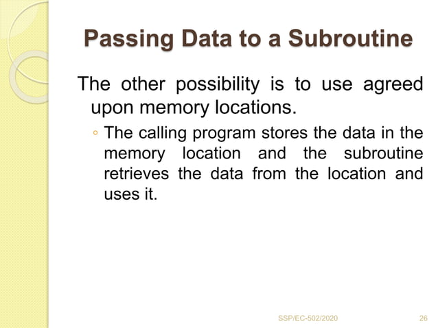 Stack and subroutine | PPTX