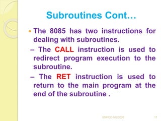 Stack and subroutine | PPT