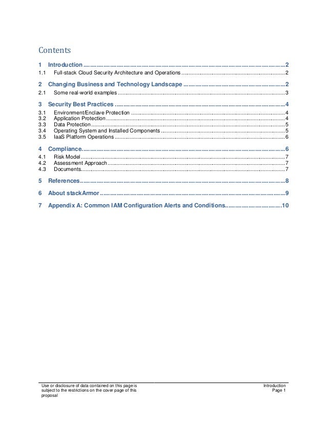 AWS Cloud Security Best Practices stackArmor white paper