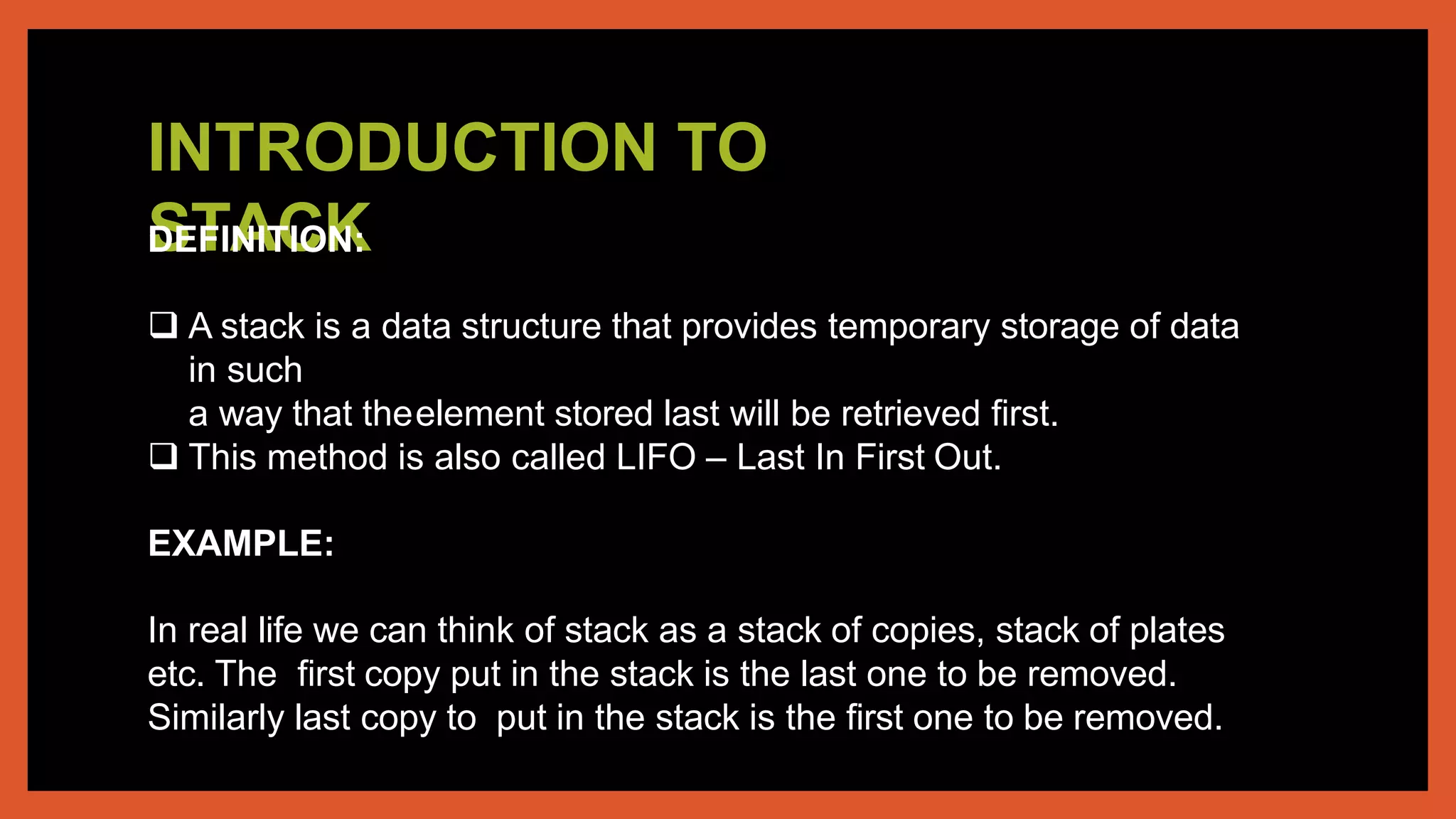 Stack data structure | PPT