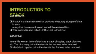 Stack data structure | PPT