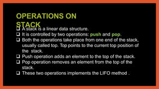 Stack data structure | PPT