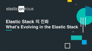 !1
Elastic Stack 의 진화
What’s Evolving in the Elastic Stack
 