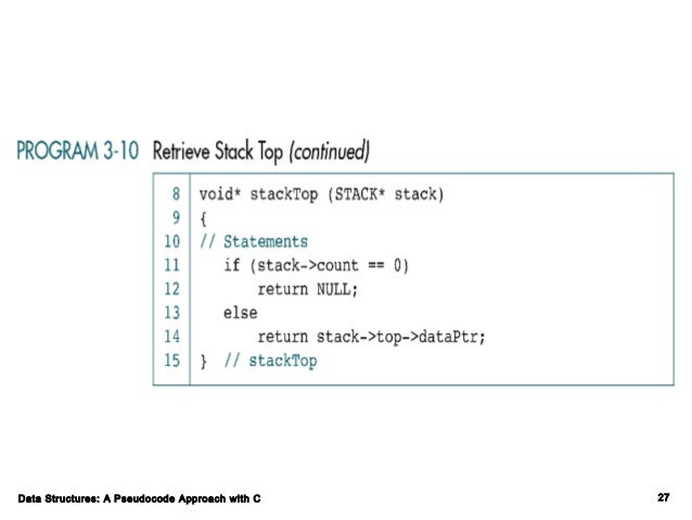 Stack implementation using c