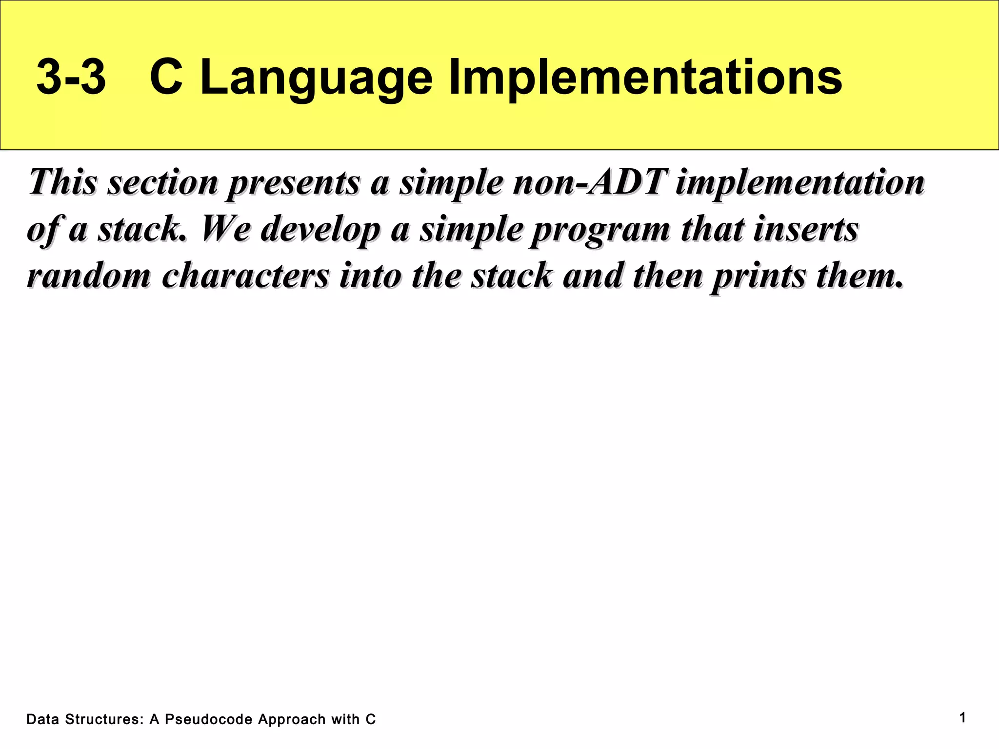 Stack implementations | PPT