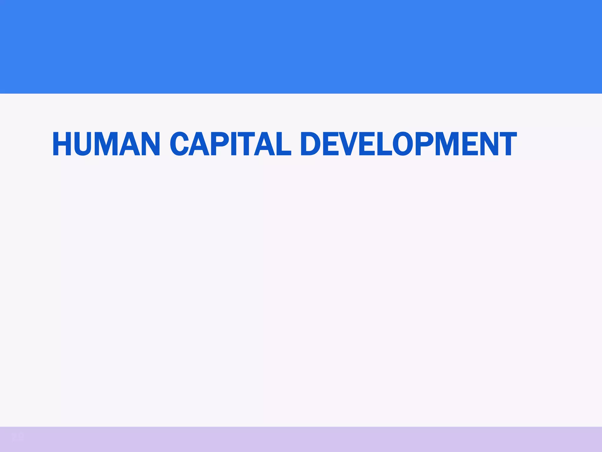 HUMAN CAPITAL DEVELOPMENT




29
 