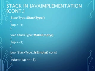stack in java data structure - muhammed .ppt