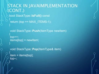 stack in java data structure - muhammed .ppt