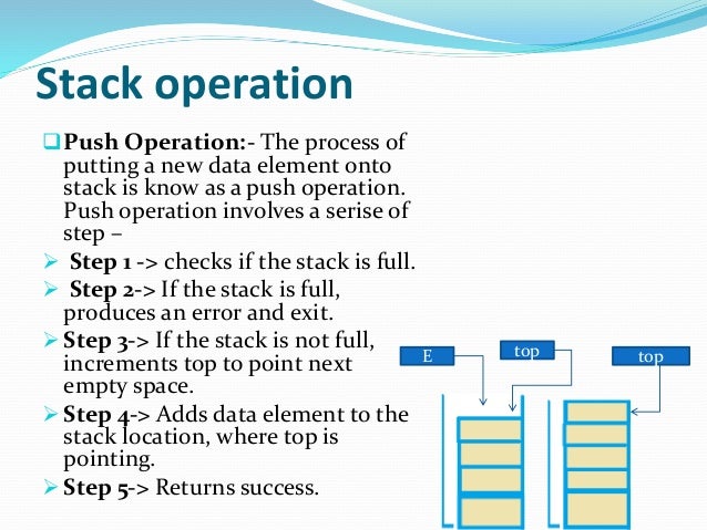 Stack organization