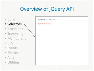 Stack Overflow Austin - jQuery for Developers