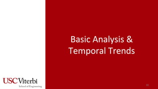 10
Basic Analysis &
Temporal Trends
 