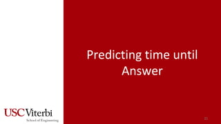 21
Predicting time until
Answer
 