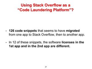 Stack overflow code_laundering | PPT