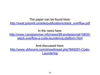 Stack overflow code_laundering | PPTX
