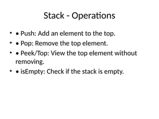 Stack_Queue ppt showing detailed data structure explanation | PPTX
