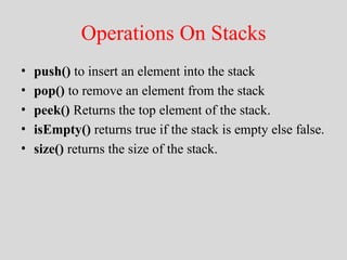 Stack Return 8 Introduction to Stack And Queue For BPSC TRE Students | PPTX