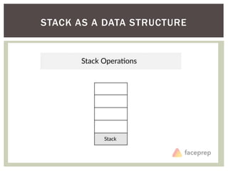 STACK AS A DATA STRUCTURE
 