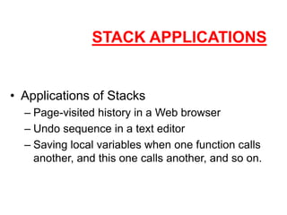 Stack & Queue presentation for educational purpose | PDF