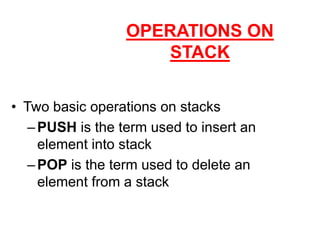 Stack & Queue presentation for educational purpose | PDF