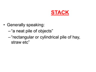 Stack & Queue presentation for educational purpose | PDF