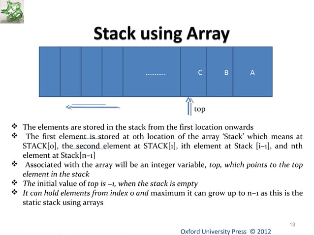 Stacks in algorithems & data structure | PPT