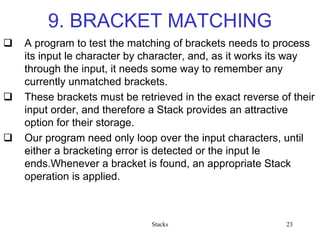 Bracket Matching Problem Stack Visualization Stacks | PPT