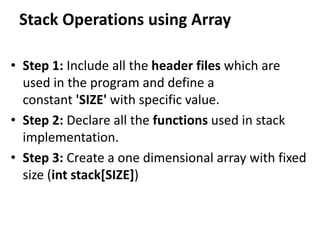 Stacks in Data Structure | PPT