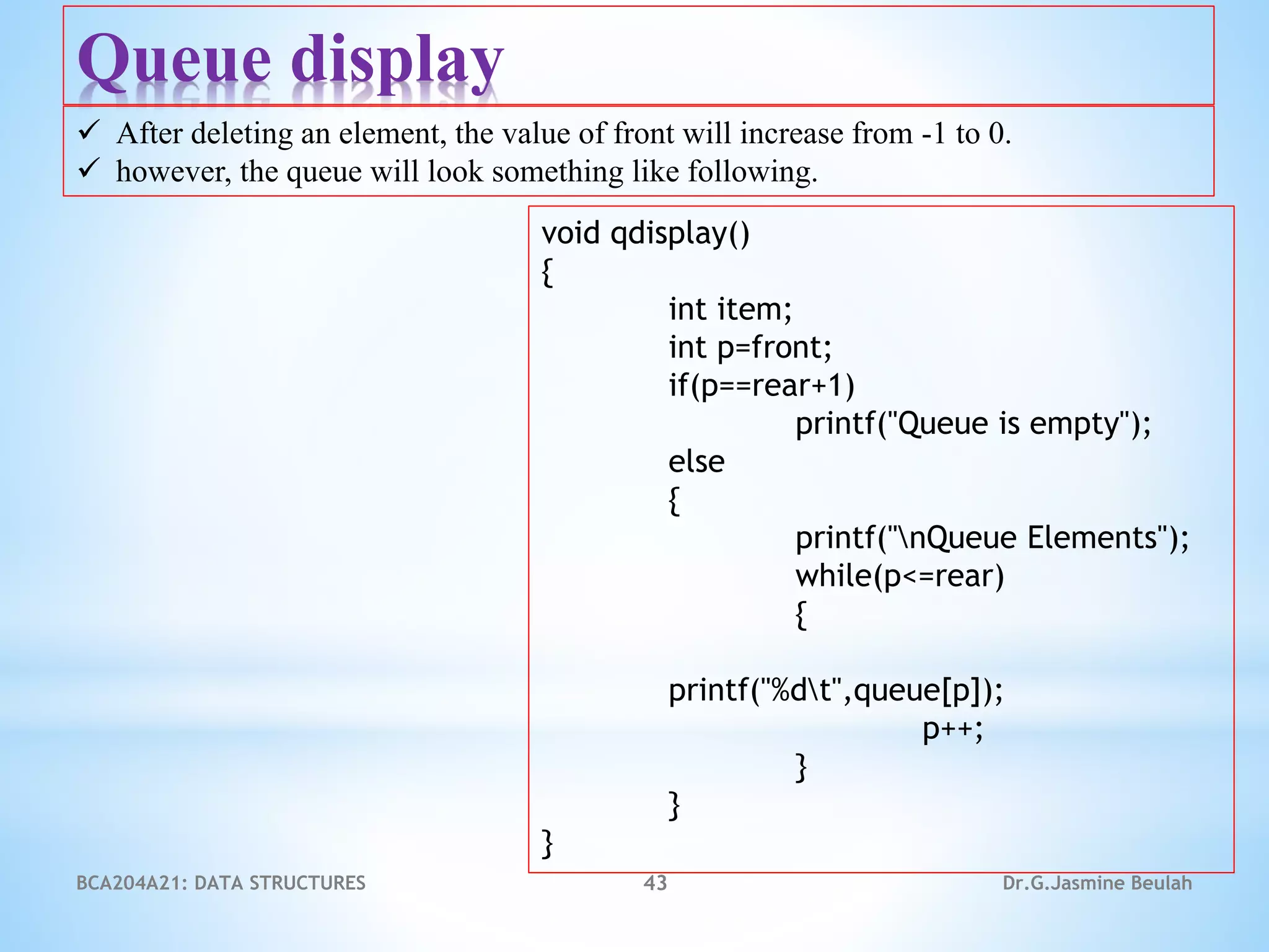 Stacks and Queue - Data Structures | PPT