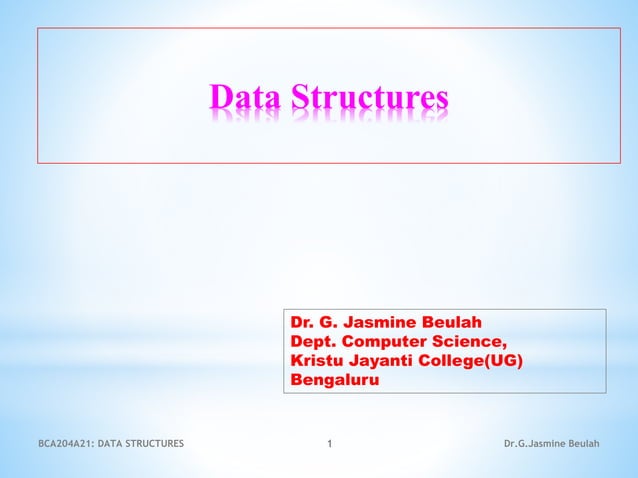 Stacks and Queue - Data Structures | PPT