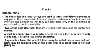 Stacks IN DATA STRUCTURES | PPTX