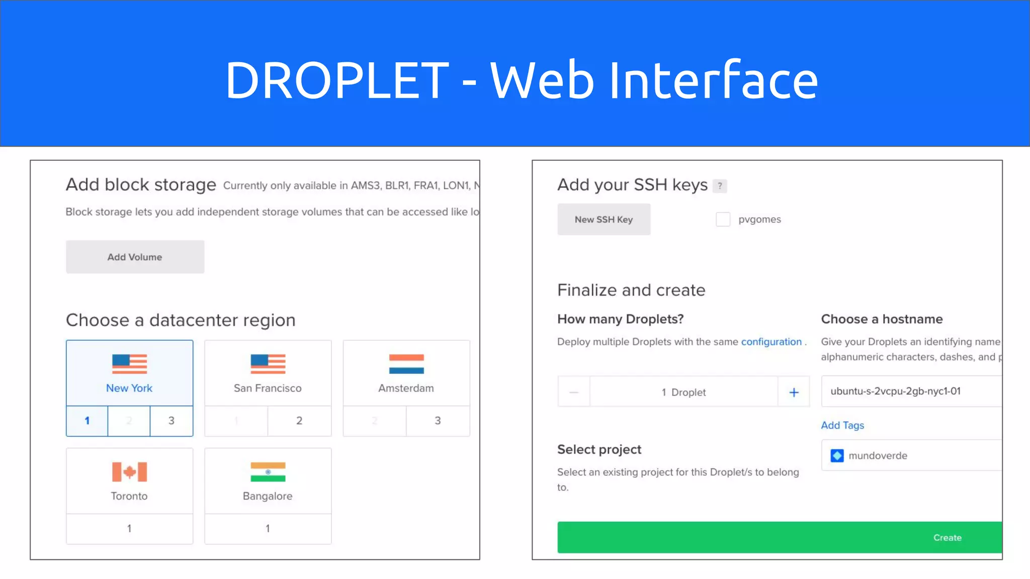 DROPLET - Web Interface
 