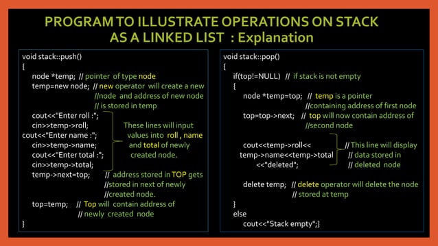 Stacks in c++ | PPTX | Programming Languages | Computing