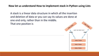 Stacks in Python will be made using lists.pdf