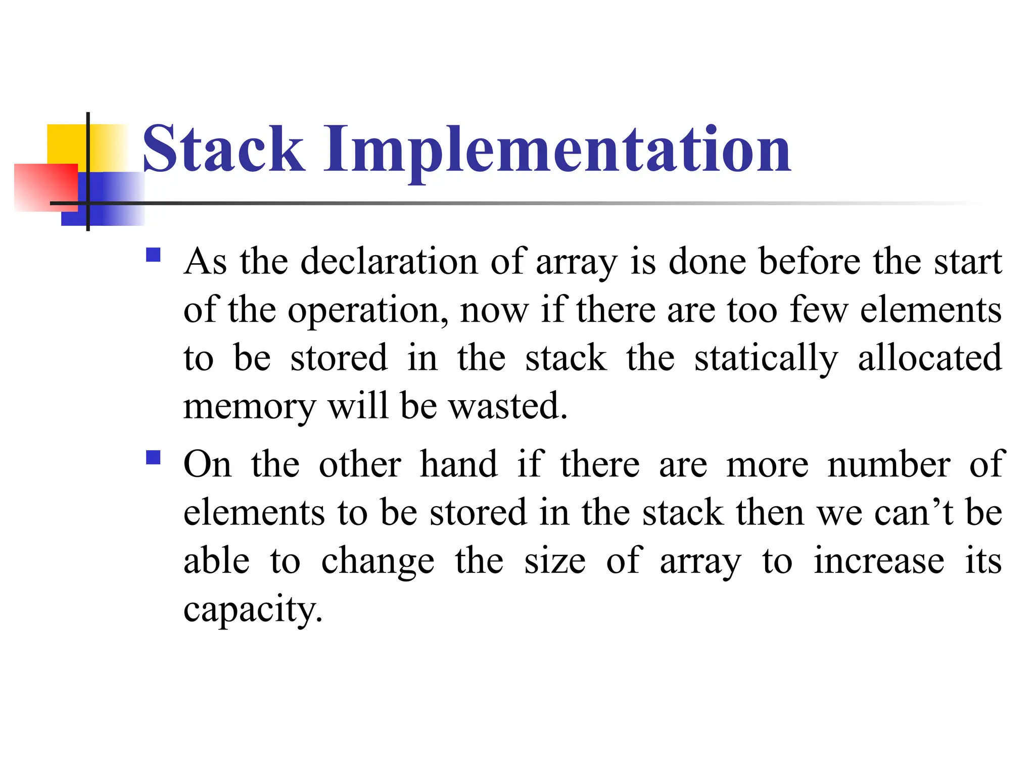 stack data structure and its applications , advantages, disadvantages ...