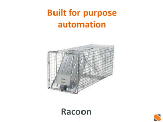 Built for purpose 
automation 
Racoon 
2 
 