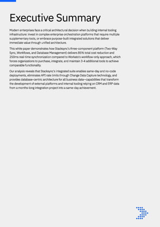 Optimizing Enterprise Data Integration with Stacksync's Unified ...