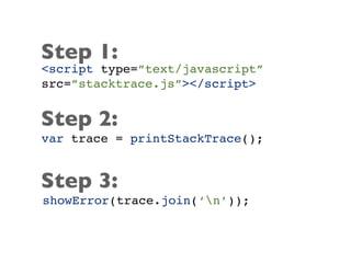 Javascript Stacktrace Ignite | PPT