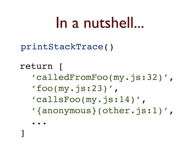 Javascript Stacktrace Ignite | PPT